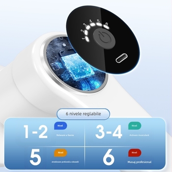 Mașină de slăbit — masaj portabil fără fir cu încălzire infraroșu, mai multe moduri, simulare masaj manual, masaj în mai multe puncte, încărcare fără fir