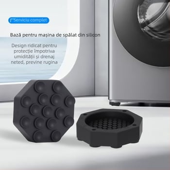 Picioare anti-alunecare pentru mașina de spălat cu bază înălțătoare – anti-slip, absorbție de șocuri, din plastic, pentru mașina de spălat și frigider