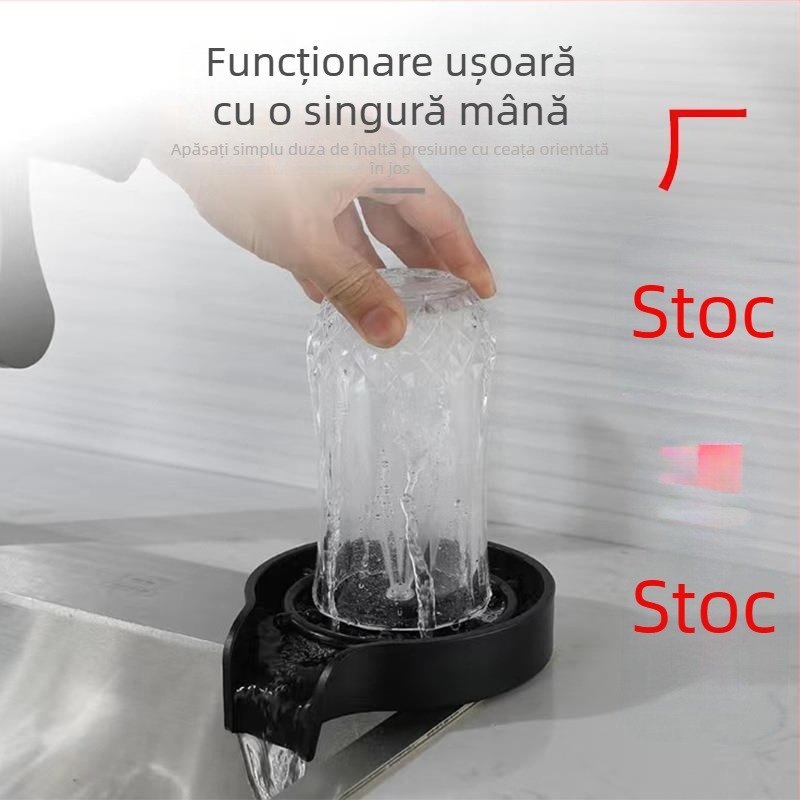 Spălător manual de cești, cu presiune înaltă, ABS corp, pentru cafea și uz casnic, design modern minimalist.