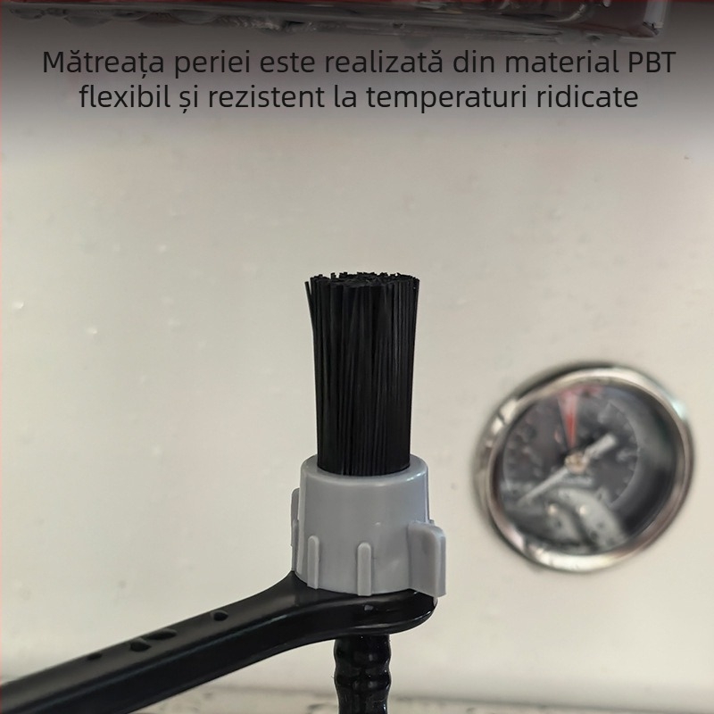 Perie de curățare pentru mașina de cafea cu mâner lung – plastic, 78 g