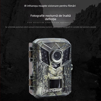Cameră de vânătoare pentru exterior, infraroșu, înregistrare HD, detecție mișcare/urmărire, suport card de memorie, LCD 2.0