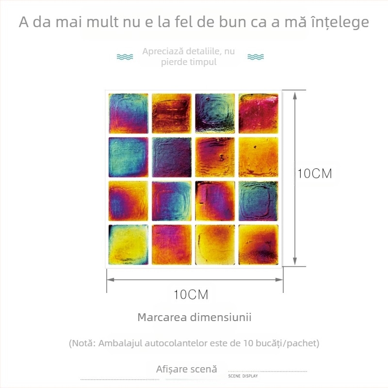 Autocolante mozaic 3D pentru pereți și podea, decor DIY autoadeziv