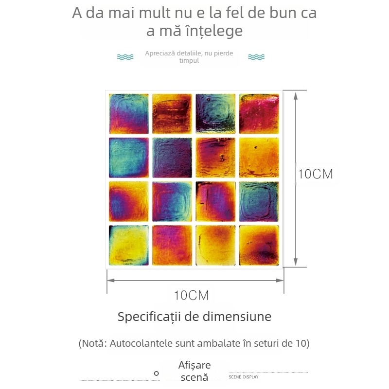 Autocolante mozaic 3D pentru pereți și podea, decor DIY autoadeziv