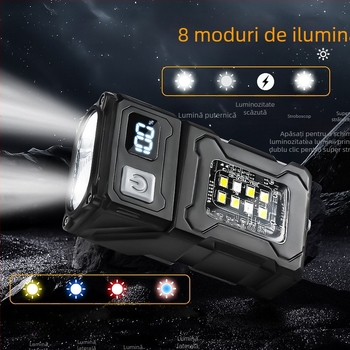 Lumină de lucru LED, 10W, încărcare, rază până la 200 m, protecție la supraincarcare