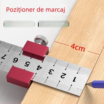 Bte/bull 0723 – limitator de poziție din aliaj de aluminiu pentru riglă și cursor fix pentru marcare