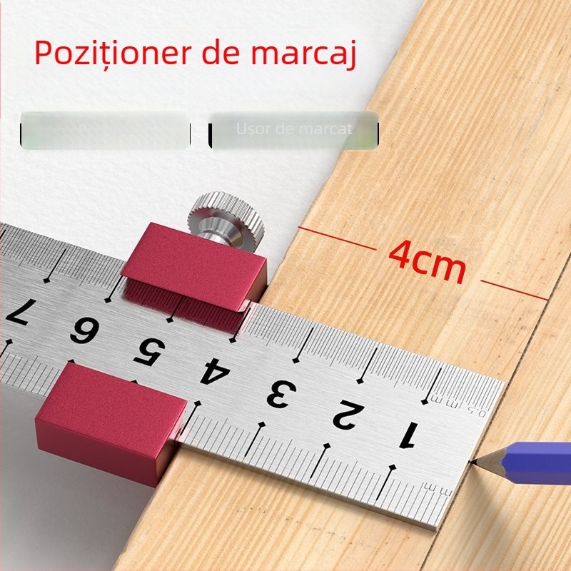 Bte/bull 0723 – limitator de poziție din aliaj de aluminiu pentru riglă și cursor fix pentru marcare