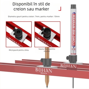 Riglă de contur pentru tâmplărie și plăci – aliaj de aluminiu, brand Bohan, model Bohan Outline Scriber, instrument de măsurare a formelor neregulate
