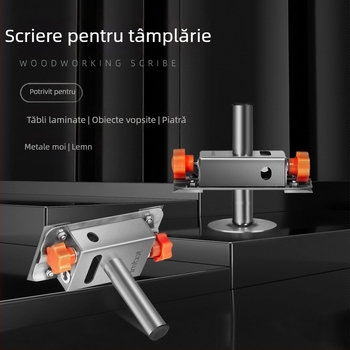 Instrument de trasare a liniilor pentru tâmplărie, din oțel inoxidabil, multifuncțional