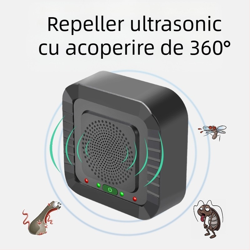 Repelent ultrasonic automat pentru rozătoare și păsări, aparat pentru uz casnic, model 826A, 5V, 4-24 kHz, 5W