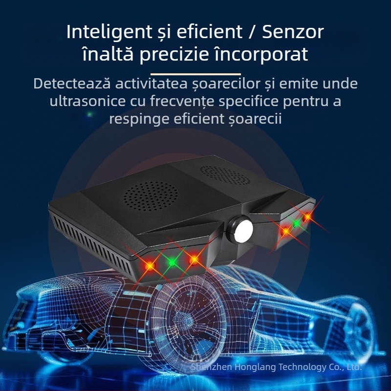 Repeller ultrasonic pentru șoareci și rozătoare, cu flash de înaltă frecvență, senzor complet automat, potrivit pentru depozite și bucătării