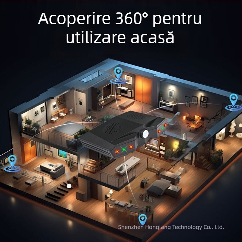 Repeller ultrasonic pentru șoareci și rozătoare, cu flash de înaltă frecvență, senzor complet automat, potrivit pentru depozite și bucătării