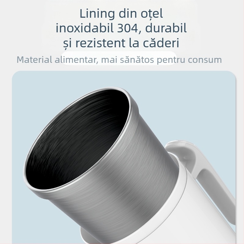 Cană de cafea cu amestec automat și rotire magnetică, oțel inoxidabil 304, 320 g, logo personalizabil