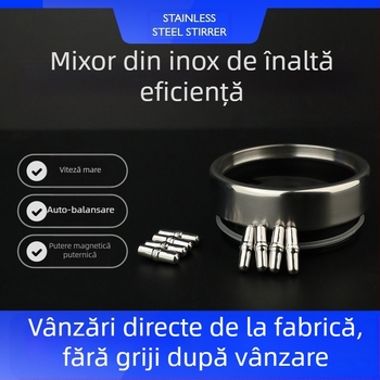 Amestecător magnetic electric pentru ceașcă de cafea – Oțel inoxidabil 304, amestecare automată, tijă magnetică, rotor din oțel inoxidabil 316
