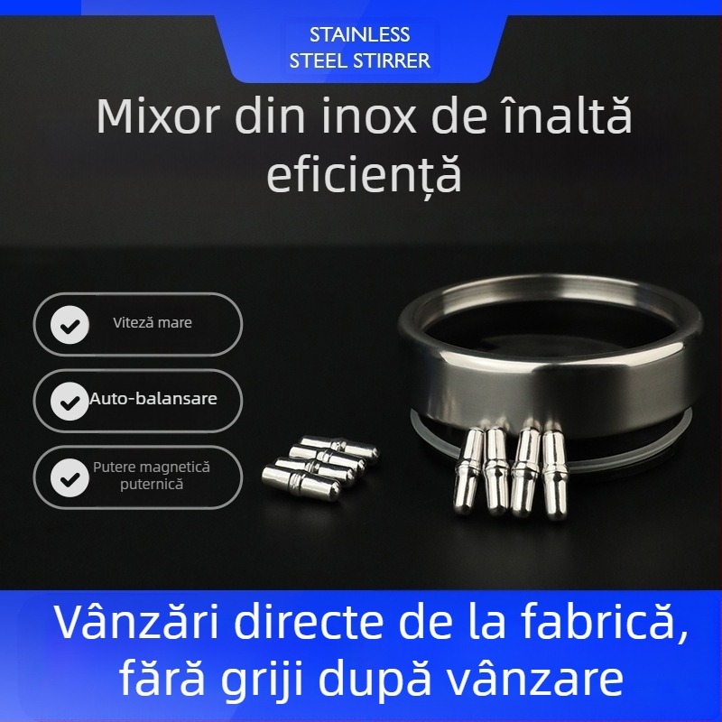 Amestecător magnetic electric pentru ceașcă de cafea – Oțel inoxidabil 304, amestecare automată, tijă magnetică, rotor din oțel inoxidabil 316