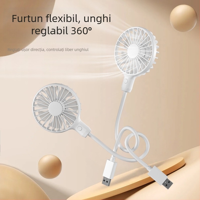 Ventilator mini USB, cu motor brushless, zgomot redus, cadou ideal