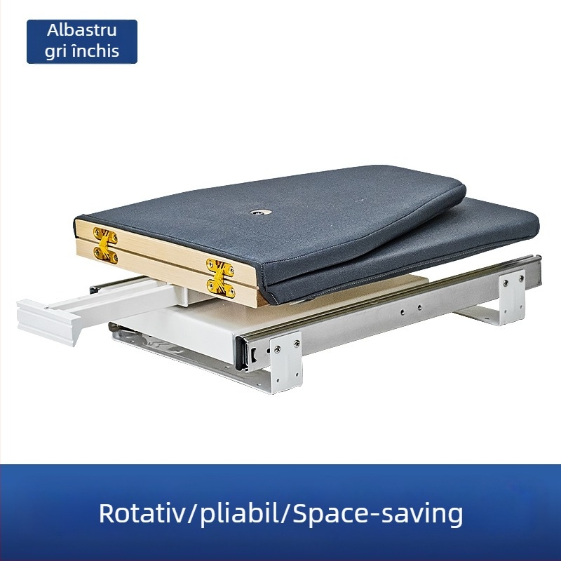 Vicky's Choice Masă de Călcat din Lemn, Pliabilă, cu Şină de Alunecare Silenţioasă, Depozitare Portabilă, Rotire la 180°, Rezistentă la Temperatură Înaltă