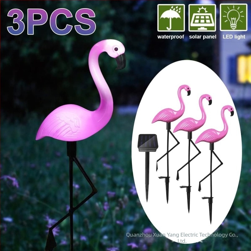 Lampa solară Flamingo pentru grădină – design flamingo, IP55, 0.09W, 6-12h, CE