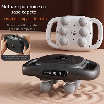 Masaj fascia cu 6 capete pentru întreg corpul, motor cu perii, baterie încorporată 2000–4000 mAh, 5+ viteze, zgomot 36–45 dB