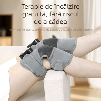 Masaj pentru genunchi cu încălzire și vibrații, 5V, 7W, temperatură 46–65°C, 3 niveluri de control