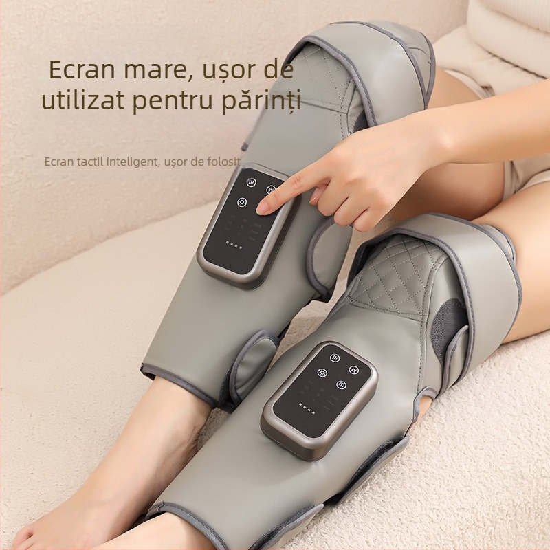 Bandă pentru genunchi 2-în-1 cu încălzire electrică și masaj cu aer, CM3012, 1,7 kg, 3 viteze