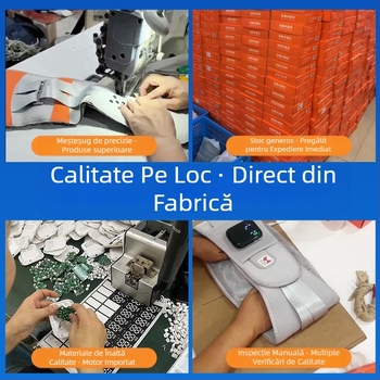 Masaj pentru talie fără fir cu alimentare USB, control tip computer, 3 trepte, vibrație și compresie caldă, 8+ capete de masaj, suport cu placă din oțel încălzită, lansare 2024