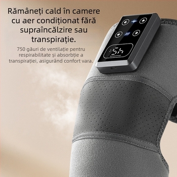Masajor de genunchi fără fir cu încălzire — 3.7V, 7W, 45–65°C, 270 g, masaj multipunct