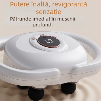 Masajer pentru gât cu șase capete, LCD, motor brushless, 5 viteze sau mai mult, baterie încorporată, autonomie 1–3 ore