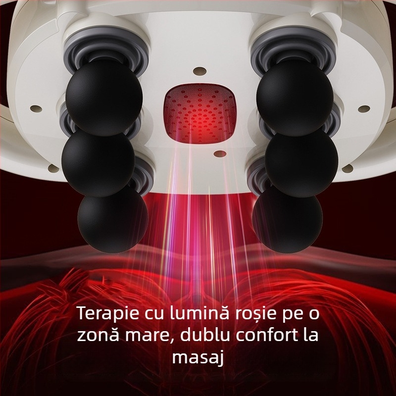 Masajer pentru gât cu șase capete, LCD, motor brushless, 5 viteze sau mai mult, baterie încorporată, autonomie 1–3 ore