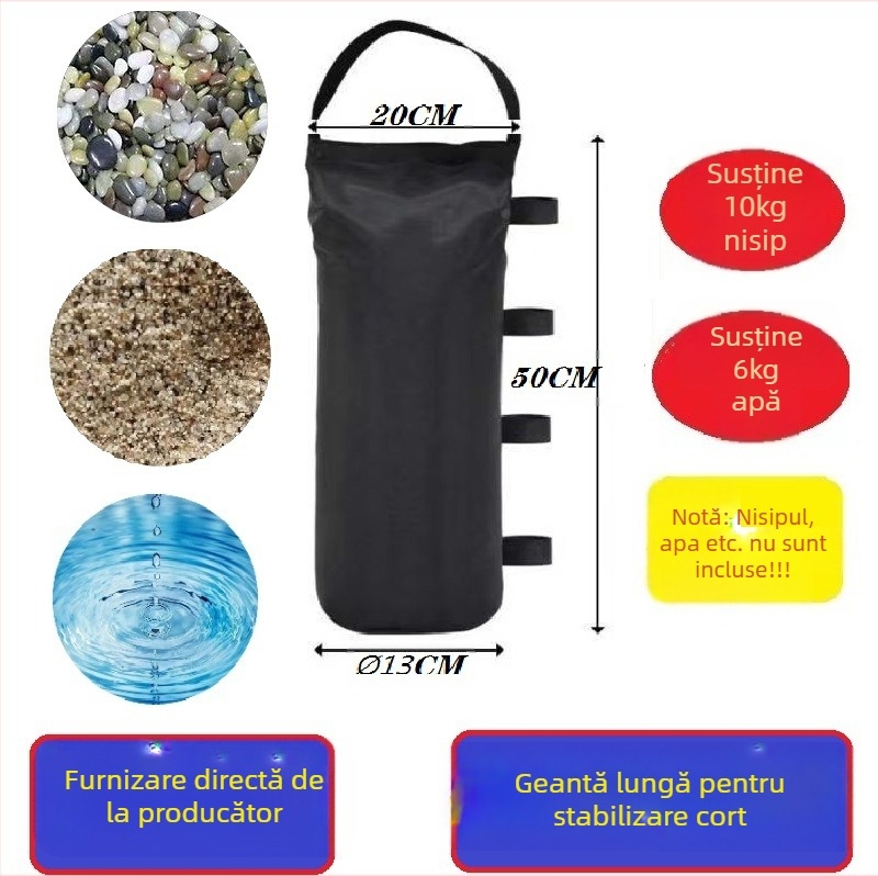 Bază pentru sac de nisip pentru cort, țesătură 600D Oxford, rezistent la rupere, pentru pavilion exterior, imprimabil