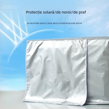 Capac exterior pentru unitatea de climatizare montată pe perete, protecție împotriva prafului și intemperiilor, protecție UV, compatibil cu 1,5–3 HP