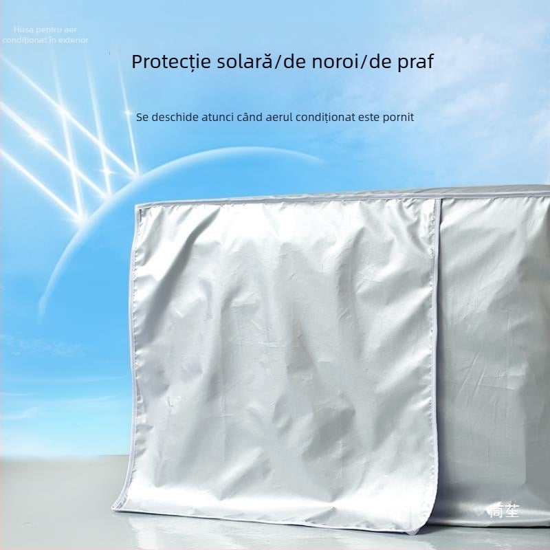 Capac exterior pentru unitatea de climatizare montată pe perete, protecție împotriva prafului și intemperiilor, protecție UV, compatibil cu 1,5–3 HP