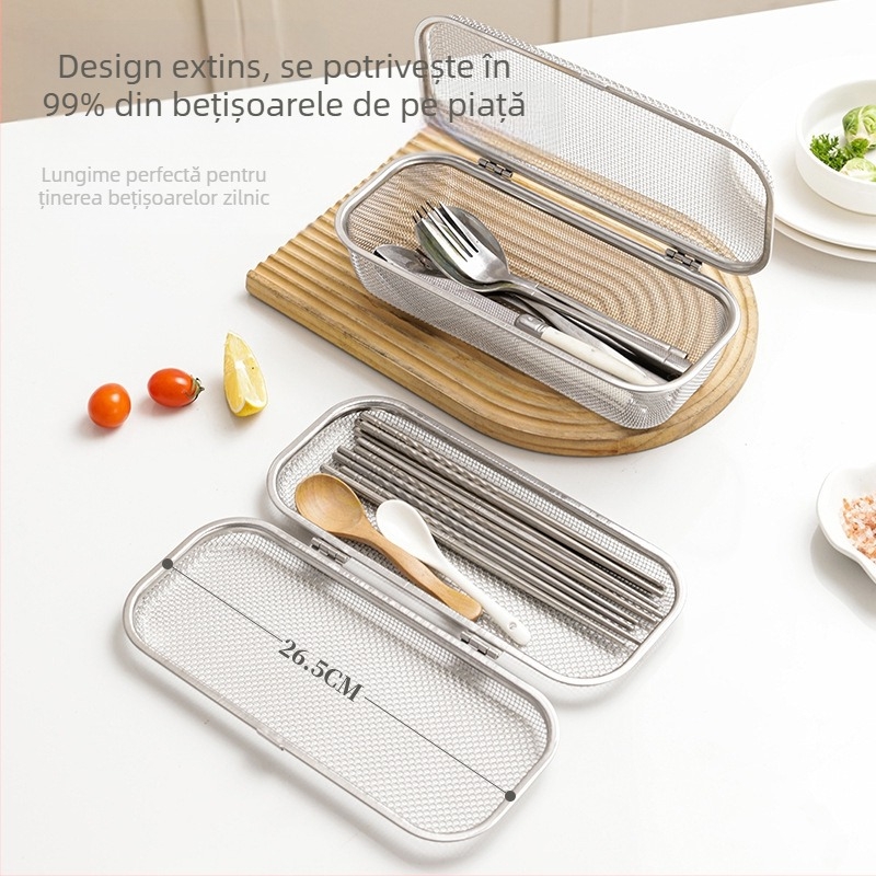 Cutie pentru tacâmuri din oțel inoxidabil 304 cu plasă – instrument de bucătărie multifuncțional, stil modern minimalist, aria de utilizare 20811779027
