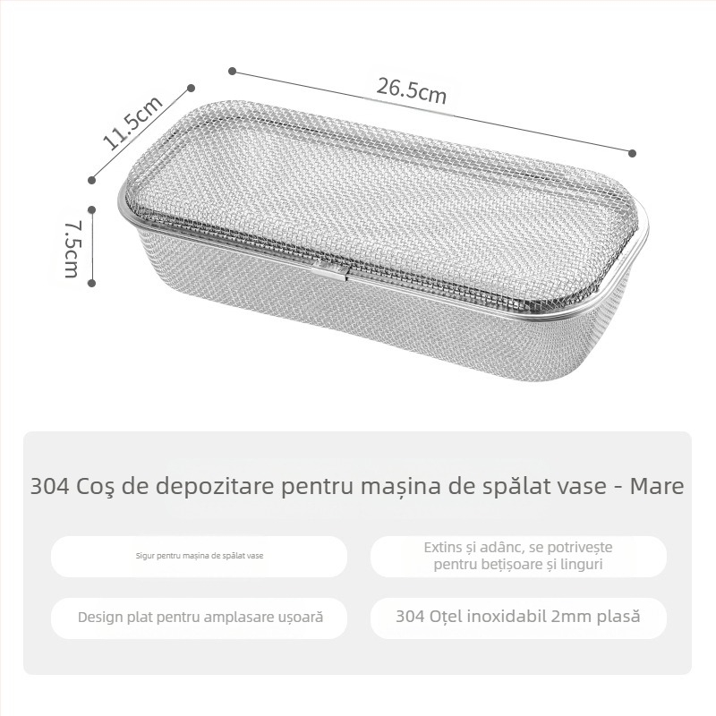 Cutie pentru tacâmuri din oțel inoxidabil 304 cu plasă – instrument de bucătărie multifuncțional, stil modern minimalist, aria de utilizare 20811779027