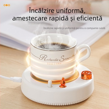 Încălzitor pentru cană de cafea, cu carcasă din plastic, alimentare la priză, control prin buton, funcționare prin buton, fără oprire automată