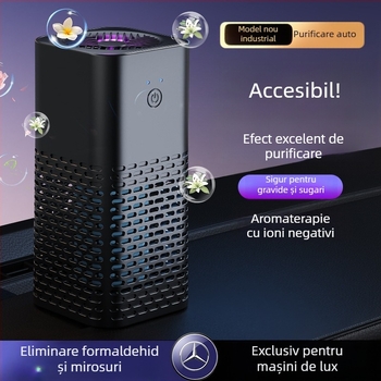 Purificator de aer pentru mașină cu aromaterapie – Model AP-1288, 2W, alimentare USB, 5V