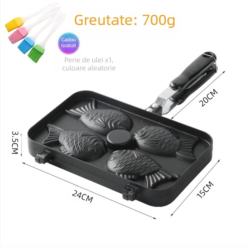 Formă de copt antiaderentă din aluminiu pentru vafe, ouă și prăjituri, formă neregulată, uz casnic.