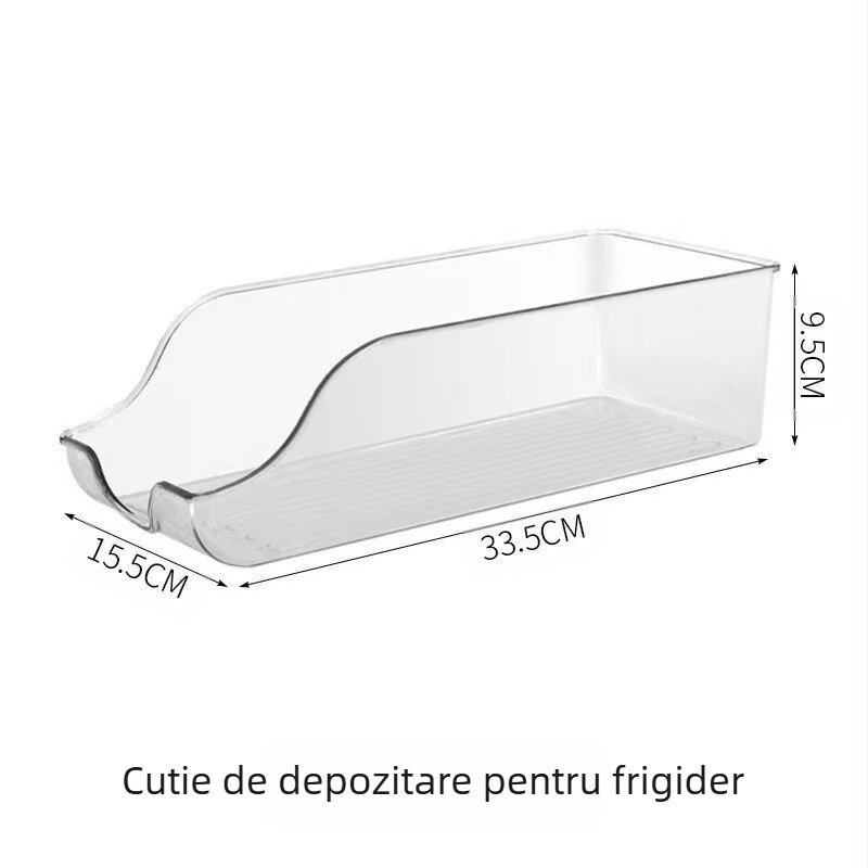 Cutie de depozitare pentru frigider, PET transparent, 60 buc., ambalaj în pungă OPP, depozitare de bucătărie portabilă