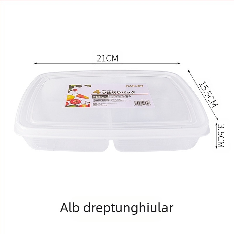 Cutie de depozitare a alimentelor din PP cu patru compartimente, pentru refrigerare, destinată restaurantelor și bucătăriilor