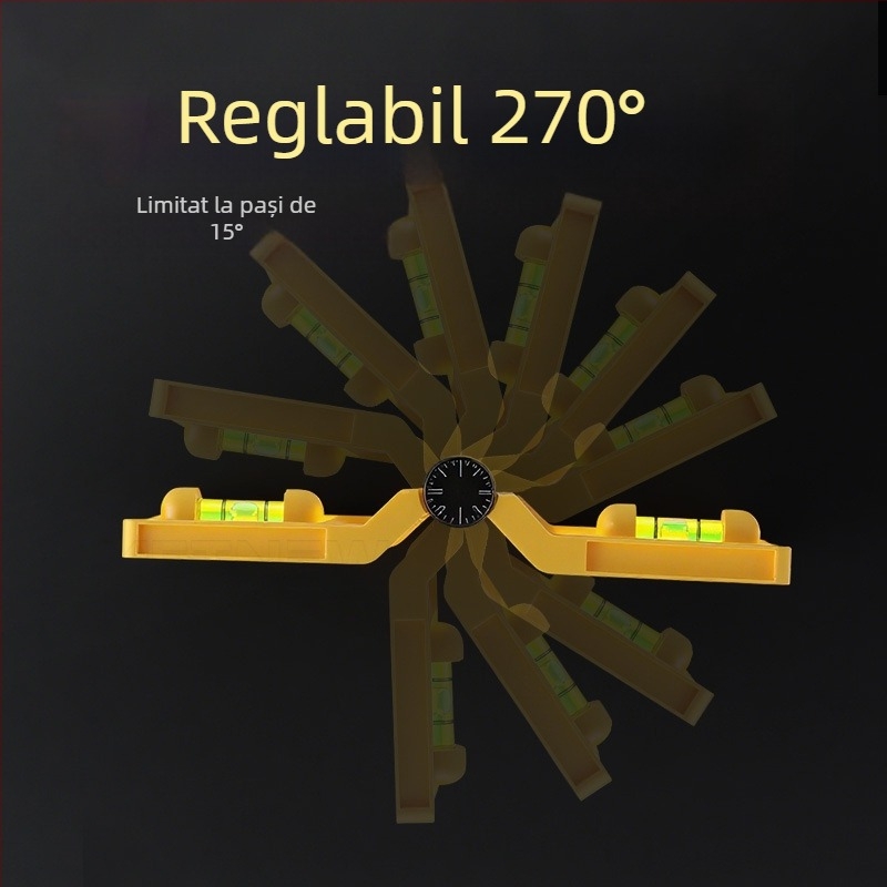 Nivelator multifunctional pentru coloane, țeavă verticală pliabilă și balustradă, unealtă de instalare din oțel de înaltă precizie (Level gauge)