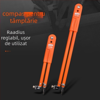 Compas de tâmplă și ghid de marcaj; construcție din oțel inoxidabil; pentru marcare precisă; tip: calibru
