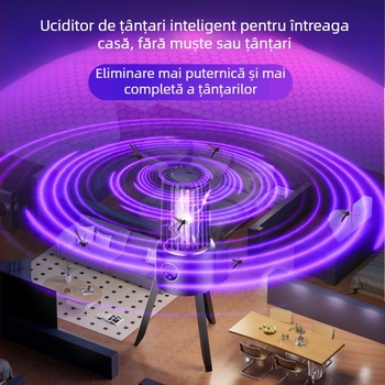 Lampa omorâtoare de țânțari pentru interior/exterior — capcană cu LED prin undă de lumină și șoc electric, baterie încorporată 2000–2500mAh, acoperire 11–20㎡
