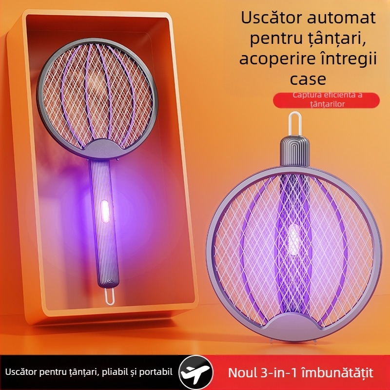 Ușor electric pentru țânțari - pliabil 4 în 1, încărcabil, LED, baterie încorporată 501–800mAh