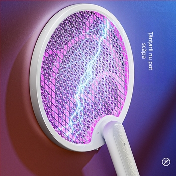 Aparat electric pentru țânțari, pliabil, cu baterie încorporată 501–800 mAh, rotație de 180°, acoperire 21–30 m², plasă NiZnFe