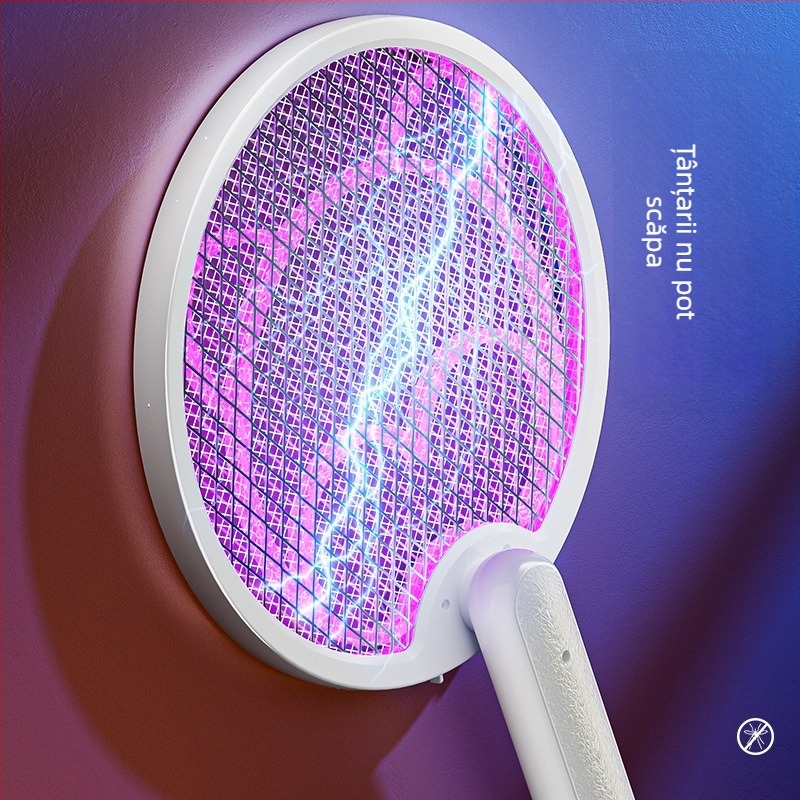 Aparat electric pentru țânțari, pliabil, cu baterie încorporată 501–800 mAh, rotație de 180°, acoperire 21–30 m², plasă NiZnFe