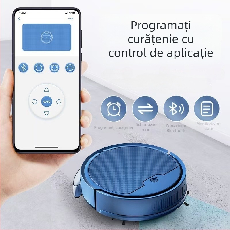 Robot de curățare all-in-one: aspirare, măturare și spălare; Model 888, navigare aleatorie, 3.7V USB 9W, aspirație sub 1000 Pa, acoperire 70–90 m², autonomie 0–60 min