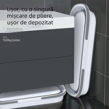 Găleată de mop pliabilă pentru uz casnic, tijă de mop din oțel inoxidabil, absorbantă la apă și lavabilă