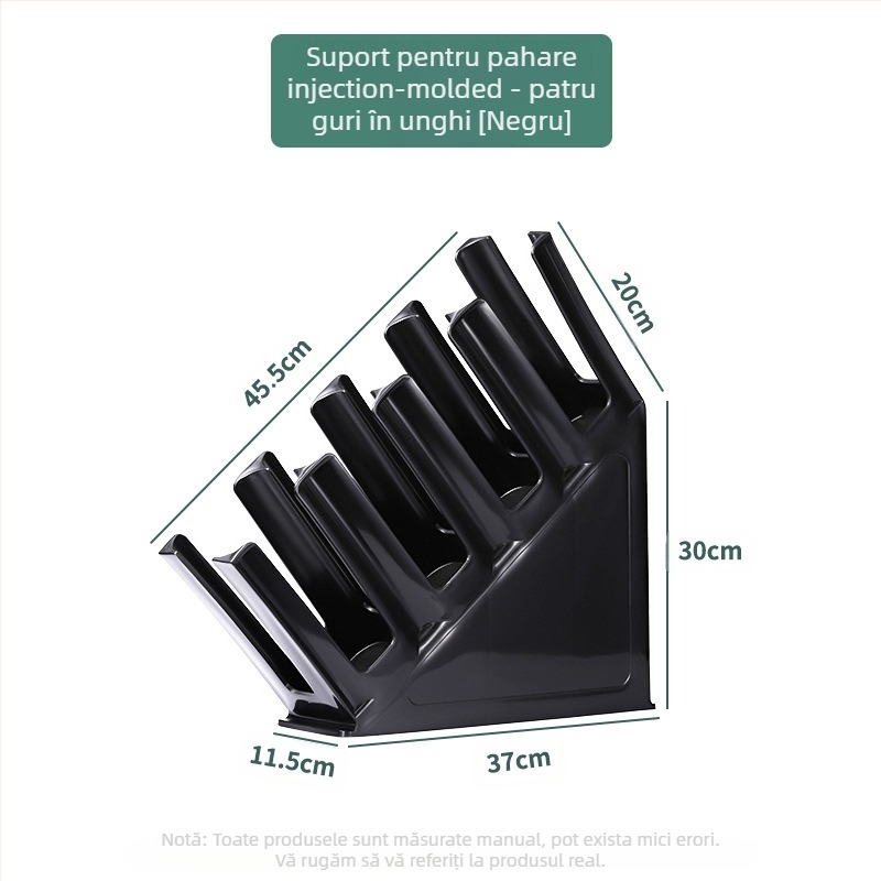 Raft pentru pahare din plastic, 4 etaje, de birou — portabil, rezistent la praf și umezeală, fără montaj