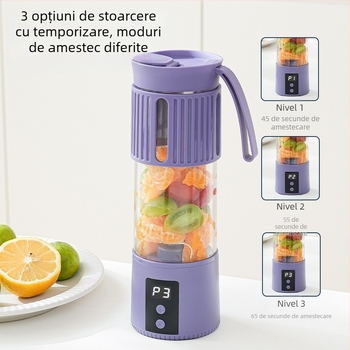 Cupă electrică pentru storcarea sucurilor, 20001–22000 rpm, cinci sau mai multe lame, capacitate 1001–1500 ml, baterie încorporată, 10W