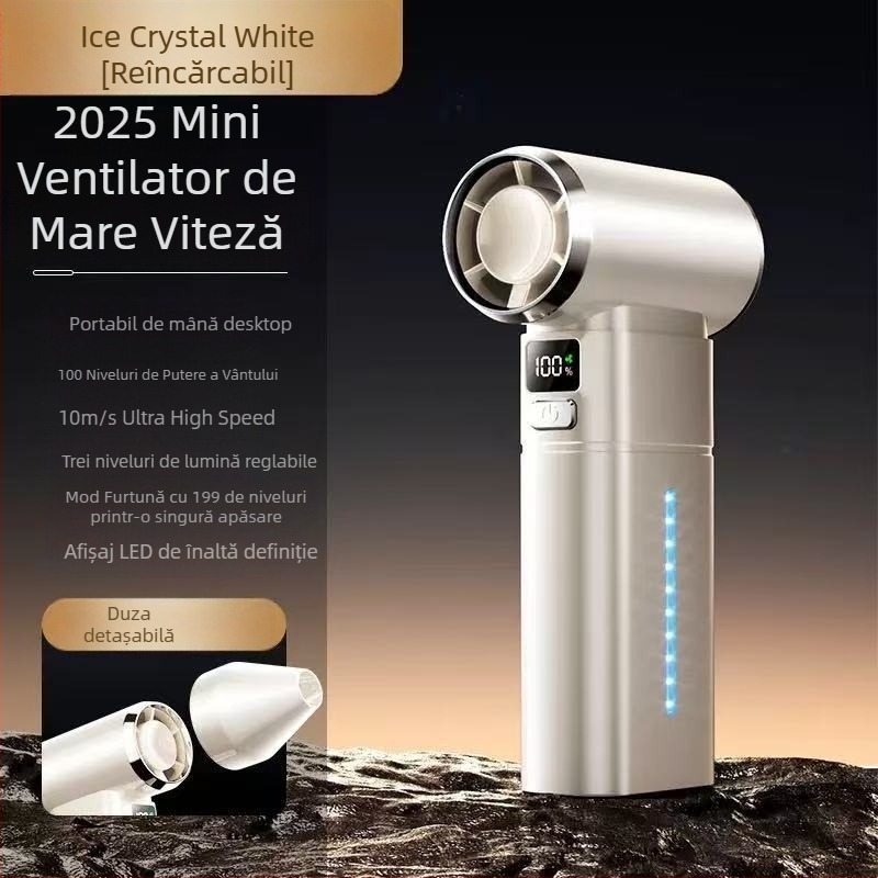 Ventilator USB mini portabil pentru exterior, cu flux de aer turbo de înaltă viteză