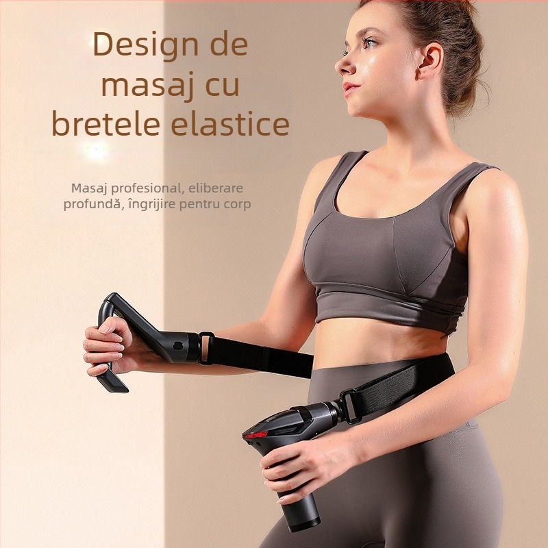 Masaj electric fascial cu 4 capete, ecran LCD, reglaj pe mai multe trepte (>5 viteze), baterie încorporată 1200–2000 mAh